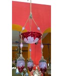 Lampadario Liberty in pasta di vetro
